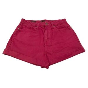 Wild Fable Hot Pink/Magenta Denim Shorts High Waisted Cuffed